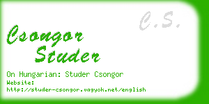 csongor studer business card